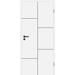 JOKA-Innentür Weißla.9016 Modern Black21 Kante A9 2mm, BB-Schloss, Bänder V 0020