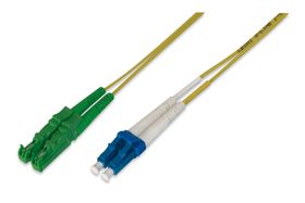 DIGITUS LWL Patchkabel, E2000 (8° APC) auf LC (UPC), Singlemode, 3 m, I-VH, OS2, E-2000 (LSH), LC