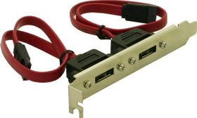 Delock Slotbracket 2x internal SATA &gt; 2x eSATA external, eSATA, 2 x SATA 7-pin
