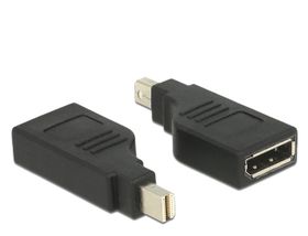 Delock 65626, Mini DisplayPort, DisplayPort, Schwarz