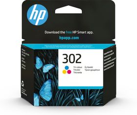 HP Original 302 Cyan/Magenta/Gelb Druckerpatrone, Standardertrag, Cyan, Magenta, Gelb, Tinte auf Farbstoffbasis, 4 ml, 1 Stück(e), Multipack