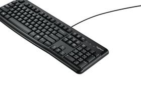 Logitech K120, Volle Größe (100%), Kabelgebunden, USB, QWERTY, Schwarz
