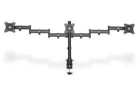 DIGITUS Triple Monitorhalterung, 3x 27&quot;, 3x 8 kg, Klemme, 8 kg, 68,6 cm (27&quot;), 100 x 100 mm, Höhenverstellung, Schwarz