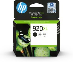 HP 920XL Schwarz Original Tintenpatrone mit hoher Reichweite, Extrahohe (Super-) Ausbeute, Schwarz, Tinte auf Pigmentbasis, 1 Stück(e), 1200 Seiten