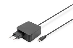 DIGITUS Notebook Ladegerät USB-C, 65W, Drinnen, AC, 20 V, 1,2 m, Schwarz