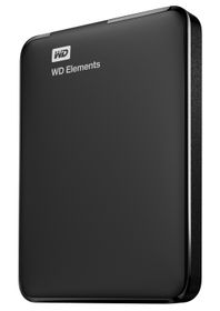 WD Elements Portable, 2 TB, 2.5&quot;, 3.2 Gen 1 (3.1 Gen 1), 5400 RPM, Schwarz