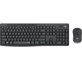 Logitech MK295 Silent, Volle Größe (100%), Kabellos, RF Wireless, QWERTY, Graphit, Maus enthalten