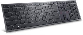 Dell KB900, Volle Größe (100%), Kabellos, RF Wireless + Bluetooth, Scherenschalter, QWERTZ, Graphit