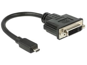 Delock 65563, 0,2 m, DVI-D, Micro-HDMI, Weiblich, Männlich, Schwarz