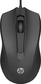 HP Kabelgebundene Maus 100, Beidhändig, Optisch, USB Typ-A, 1600 DPI, Schwarz