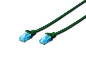 DIGITUS CAT 5e U/UTP Patchkabel, 0,5 m, Cat5e, U/UTP (UTP), RJ-45, RJ-45, Grün