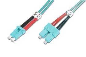 DIGITUS LWL Multimode OM 3 Patchkabel, LC / SC, 1 m, I-VH, OM3, LC, SC