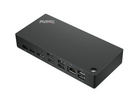 Lenovo ThinkPad Universal USB-C, Kabelgebunden, USB 3.2 Gen 1 (3.1 Gen 1) Type-C, 10,100,1000 Mbit/s, Schwarz, 4K Ultra HD, 3840 x 2160 Pixel