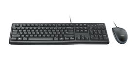 Logitech MK120, Kabelgebunden, USB, QWERTZ, Schwarz, Maus enthalten