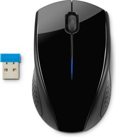 HP Wireless-Maus 220, Beidhändig, RF Wireless, Schwarz