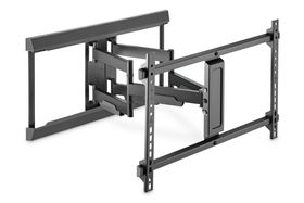 DIGITUS Full Motion TV-Wandhalterung (37-80&quot;), 200 x 100 mm, 600 x 400 mm, -10 - 5°, -60 - 60°, Stahl, Schwarz