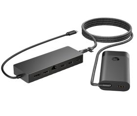 HP Universelles USB-C-Hub- und Laptop-Ladegerät, Kombo, Kabelgebunden, USB 3.2 Gen 1 (3.1 Gen 1) Type-C, 65 W, Schwarz, Black, China