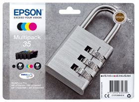 Epson Padlock Multipack 4-colours 35 DURABrite Ultra Ink, Standardertrag, Schwarz, Cyan, Magenta, Gelb, Tinte auf Pigmentbasis, 16,1 ml, 9,1 ml, 1 Stück(e)