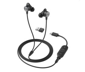 Logitech Zone Wired Earbuds, Kabelgebunden, Büro/Callcenter, 33 g, Kopfhörer, Graphit