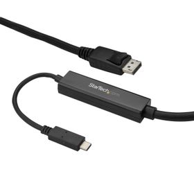 StarTech.com 3m USB-C auf DisplayPort 1.2 Kabel 4K 60Hz - USB-C auf DP Adapterkabel/Videoadapter - HBR2 - USB-C DP Alt Mode auf DP Monitor Videokabel - Thunderbolt 3 kompatibel - Schwarz, 3 m, USB Typ-C, DisplayPort, Männlich, Männlich, Gerade