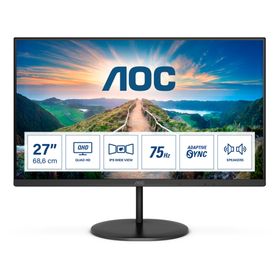 AOC V4 Q27V4EA, 68,6 cm (27&quot;), 2560 x 1440 Pixel, 2K Ultra HD, LED, 4 ms, Schwarz