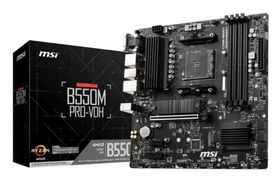 MSI B550M PRO-VDH, AMD, Sockel AM4, AMD Ryzen 3000 Series, DDR4-SDRAM, 128 GB, DIMM