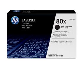 HP 80X 2er-Pack Schwarz Original LaserJet Tonerkartuschen mit hoher Reichweite, 13800 Seiten, Schwarz, 2 Stück(e)