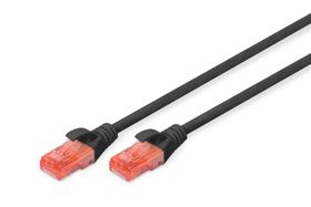 DIGITUS CAT 6 U/UTP Patchkabel - LSZH, 3 m, Cat6, U/UTP (UTP), RJ-45, RJ-45, Schwarz