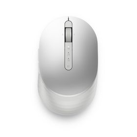 Dell Pro Premium kompakte Maus – MS7421W - Platinum Silver (silber), Beidhändig, Optisch, RF Wireless + Bluetooth, 1600 DPI, Platin, Silber