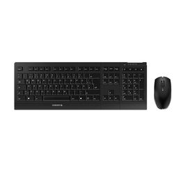 Cherry B. UNLIMITED 3.0 Kabelloses Desktopset, Schwarz, USB (QWERTZ - DE), Volle Größe (100%), Kabellos, RF Wireless, Mechanischer Switch, Schwarz, Maus enthalten