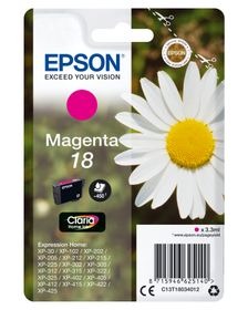Epson Daisy Singlepack Magenta 18 Claria Home Ink, Standardertrag, Tinte auf Pigmentbasis, 3,3 ml, 180 Seiten, 1 Stück(e)
