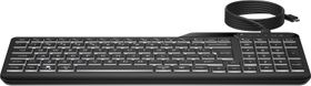 HP 400 Kabelgebundene Tastatur mit Hintergrundbeleuchtung, Volle Größe (100%), USB, Schwarz