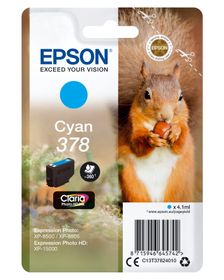 Epson Squirrel Singlepack Cyan 378 Claria Photo HD Ink, Standardertrag, 4,1 ml, 360 Seiten, 1 Stück(e)