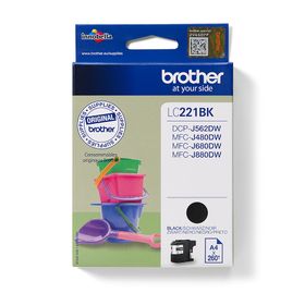 Brother LC221BK, Schwarz, 1 Stück(e), 260 Seiten, Einzelpackung