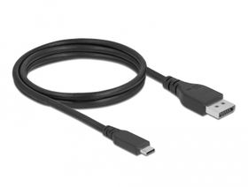 Delock Bidirektionales USB Type-C zu DisplayPort Kabel (DP Alt Mode) 8K 60 Hz 1,5 m DP 8K zertifiziert, 1,5 m, USB Typ-C, DisplayPort, Männlich, Männlich, Gerade