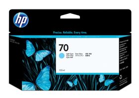 HP 70 Cyan hell Druckerpatrone, 130 ml, Helle Cyan, Tinte auf Pigmentbasis, 130 ml, 1 Stück(e)