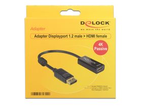 Delock 62609, 0,2 m, DisplayPort, HDMI, Männlich, Weiblich, Gerade