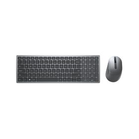 Dell Mehrgeräte-Wireless-Tastatur und -Maus - KM7120W - deutsch (QWERTZ), Volle Größe (100%), Kabellos, RF Wireless + Bluetooth, QWERTZ, Grau, Titan, Maus enthalten
