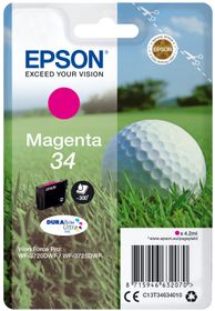 Epson Golf ball Singlepack Magenta 34 DURABrite Ultra Ink, Standardertrag, Tinte auf Pigmentbasis, 4,2 ml, 300 Seiten, 1 Stück(e)