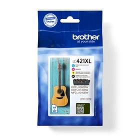 Brother LC421XLVAL, Schwarz, Cyan, Magenta, Gelb, 1 Stück(e), 500 Seiten, Multipack