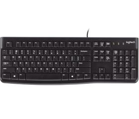 Logitech K120, Volle Größe (100%), Kabelgebunden, USB, QWERTY, Schwarz