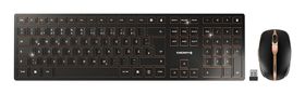 Cherry DW 9100 SLIM, Kabellos, RF Wireless + Bluetooth, QWERTZ, Schwarz, Maus enthalten