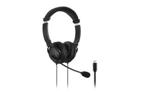 Kensington USB-C HiFi-Kopfhörer mit Mikrofon, Kabelgebunden, Anrufe/Musik, Kopfhörer, Schwarz