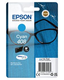 Epson Singlepack Cyan 408 DURABrite Ultra Ink, Standardertrag, Cyan, Tinte auf Pigmentbasis, 14,7 ml, 1 Stück(e), Einzelpackung