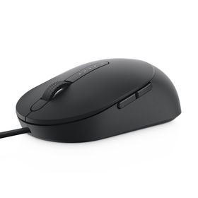 Dell Pro kabelgebundene Maus – MS3220 - schwarz, Beidhändig, Laser, USB Typ-A, 3200 DPI, 2 ms, Schwarz