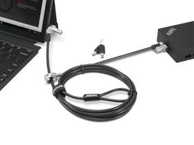 Lenovo 4XE1B81918, 1,8 m, Kensington, Schlüssel, Karbonstahl, Kunststoff, Schwarz