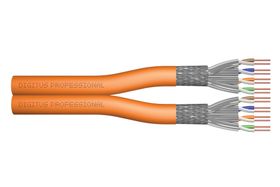 DIGITUS Cat.7 S/FTP Verlegekabel, 100 m, Duplex, Dca-s1a,d0,a1, 100 m, Cat7, S/FTP (S-STP), Orange
