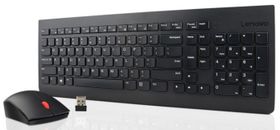 Lenovo 4X30M39472, Volle Größe (100%), Kabellos, RF Wireless, Mechanischer Switch, Schwarz, Maus enthalten
