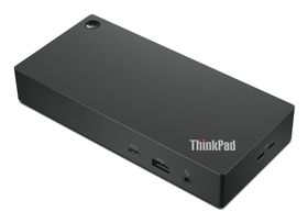 Lenovo ThinkPad Universal USB-C Dock, Kabelgebunden, USB 3.2 Gen 1 (3.1 Gen 1) Type-C, 10,100,1000 Mbit/s, Schwarz, 4K Ultra HD, 3840 x 2160 Pixel
