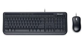 Microsoft Wired Desktop 600, DE, Kabelgebunden, USB, QWERTZ, Schwarz, Maus enthalten